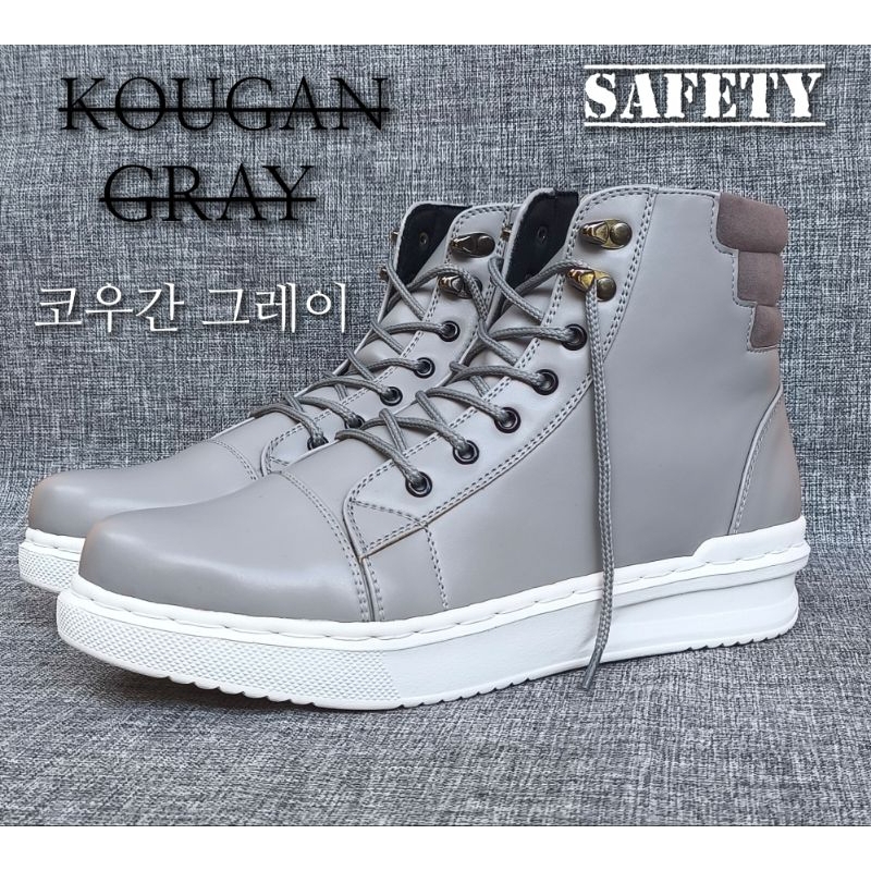 KOUGAN GRAY | Sepatu Boots Pria Korean Safety Riding Kencan Dinner Gaya Stylist