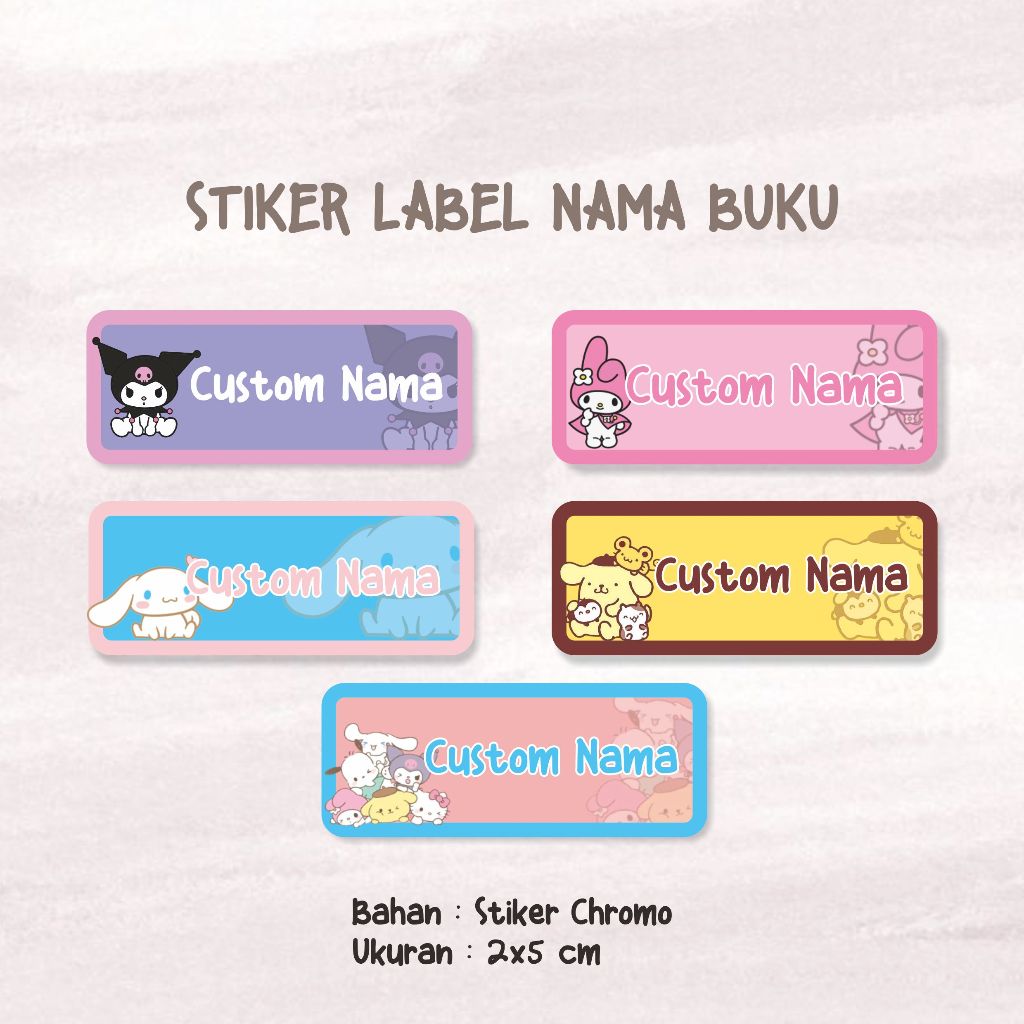 

STIKER LABEL NAMA / STIKER LABEL BUKU