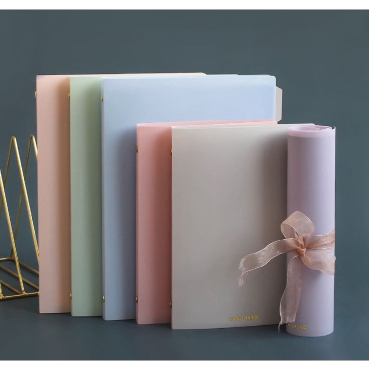 

TERBARU MoLandi Pastel Binder Thin Soft Ruled Soft Binder Tipis Pastel A5 B5 Morandi Binder Pastel
