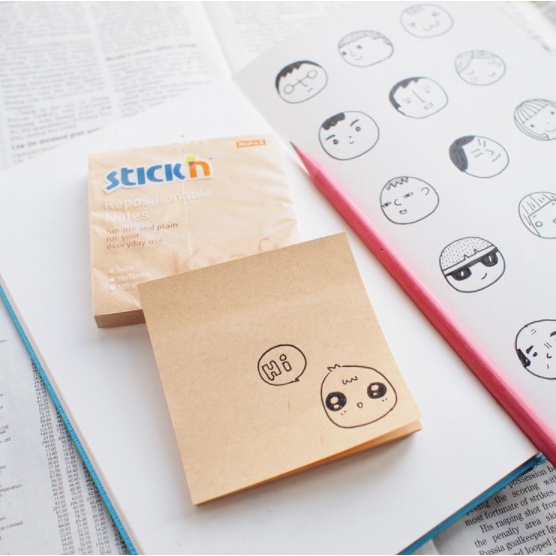 

DAHSYAT StickN Sticky Notes Kraft Kertas Coklat stick note