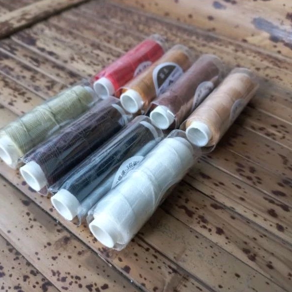 Galaces 0.45mm 40m Benang Jahit Kerajinan Kulit Polyester Round Waxed Thread