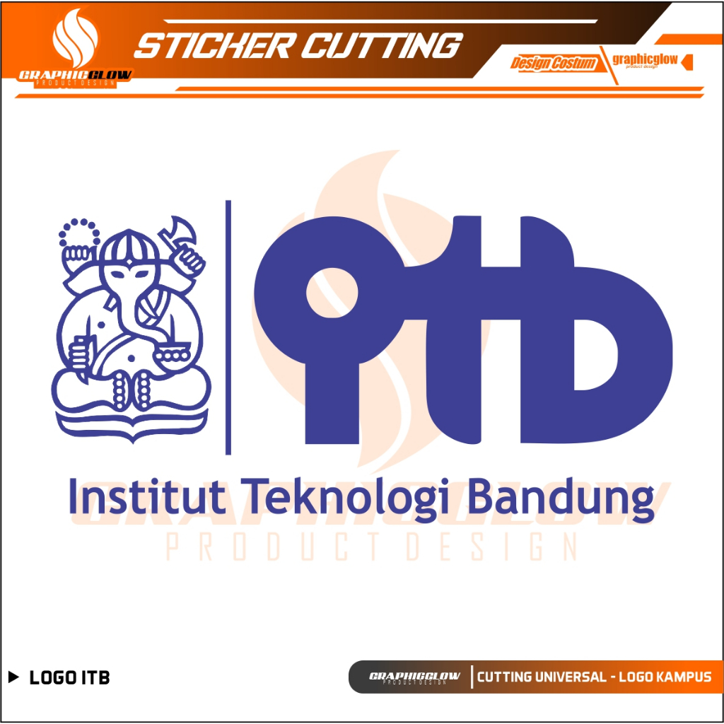 STIKER KAMPUS INSTITUT TEKNOLOGI BANDUNG STICKER ITB KACA MOBIL BUKU LAPTOP HP ANTI GORES LEM KUAT