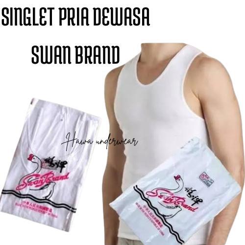 Swan Brand Kaos Singlet Pria Swan Brand / Kaos Singlet Putih Premium