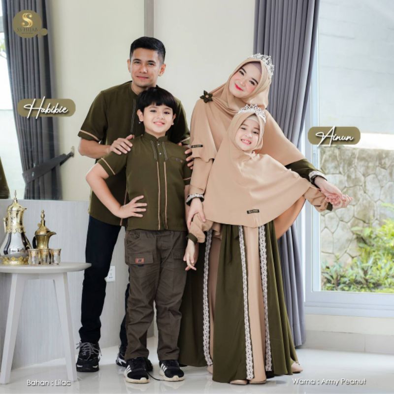 Sarimbit Terbaru Habibie Ainun Koko Ayah Panjang Original by Ss Hijab