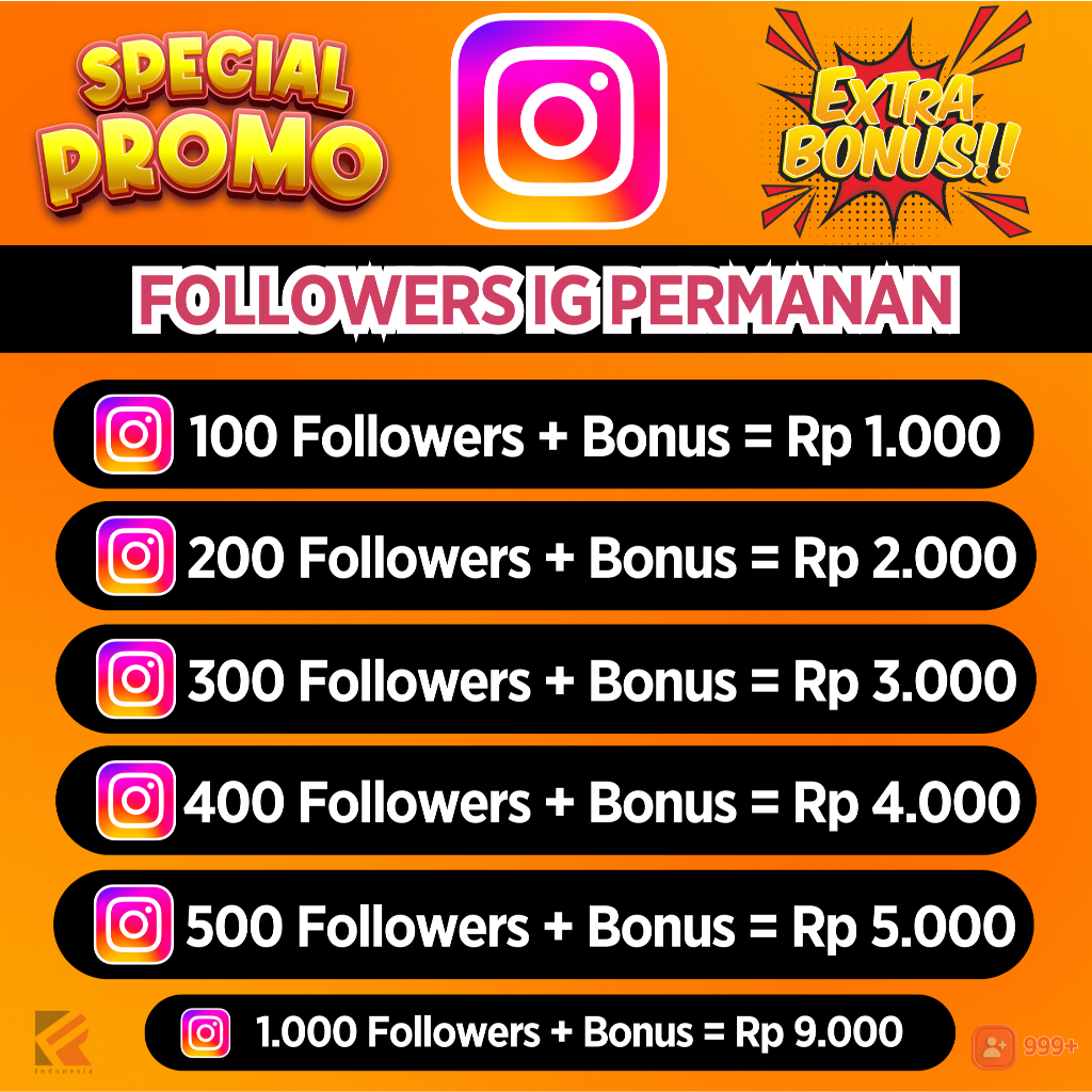INSTAGRAM FOLLOWER RIL INDONESIA ( BERGARANSI )