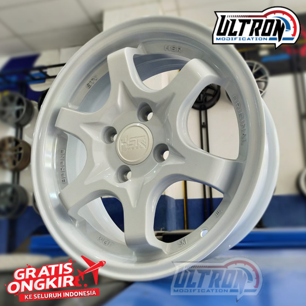 Velg Mobil Jdm R14 Sirion Karimun Etios Sigra Hsr Sty Lebar 5,5 Ring 14 Putih