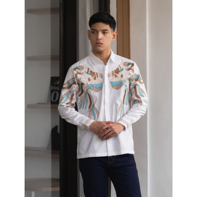 Kemeja Bordir Pria NUC.ID Samba 02 (Putih)