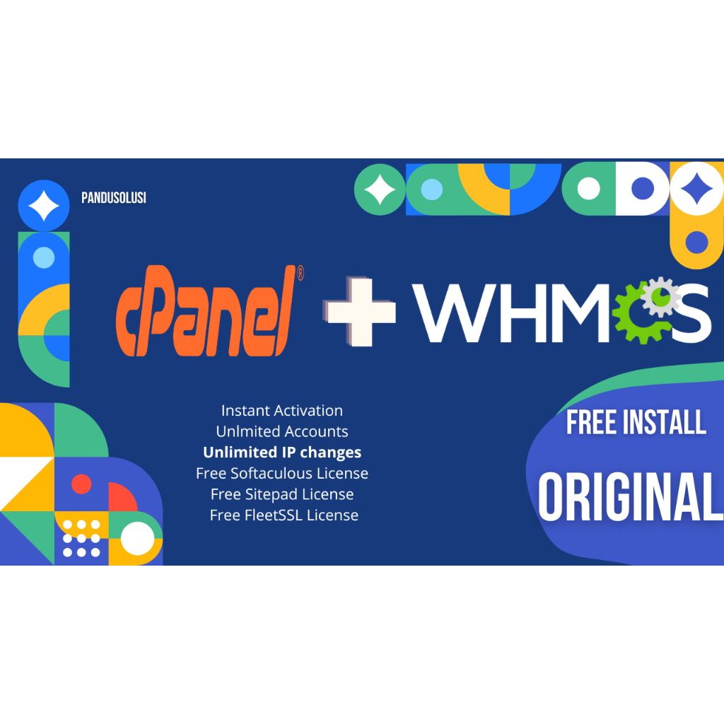 LICENSE CPANEL UNLIMITED ACCOUNT & BILLING WHMCS TERMURAH 1 TAHUN FREE INSTALASI ,cPanel VPS License