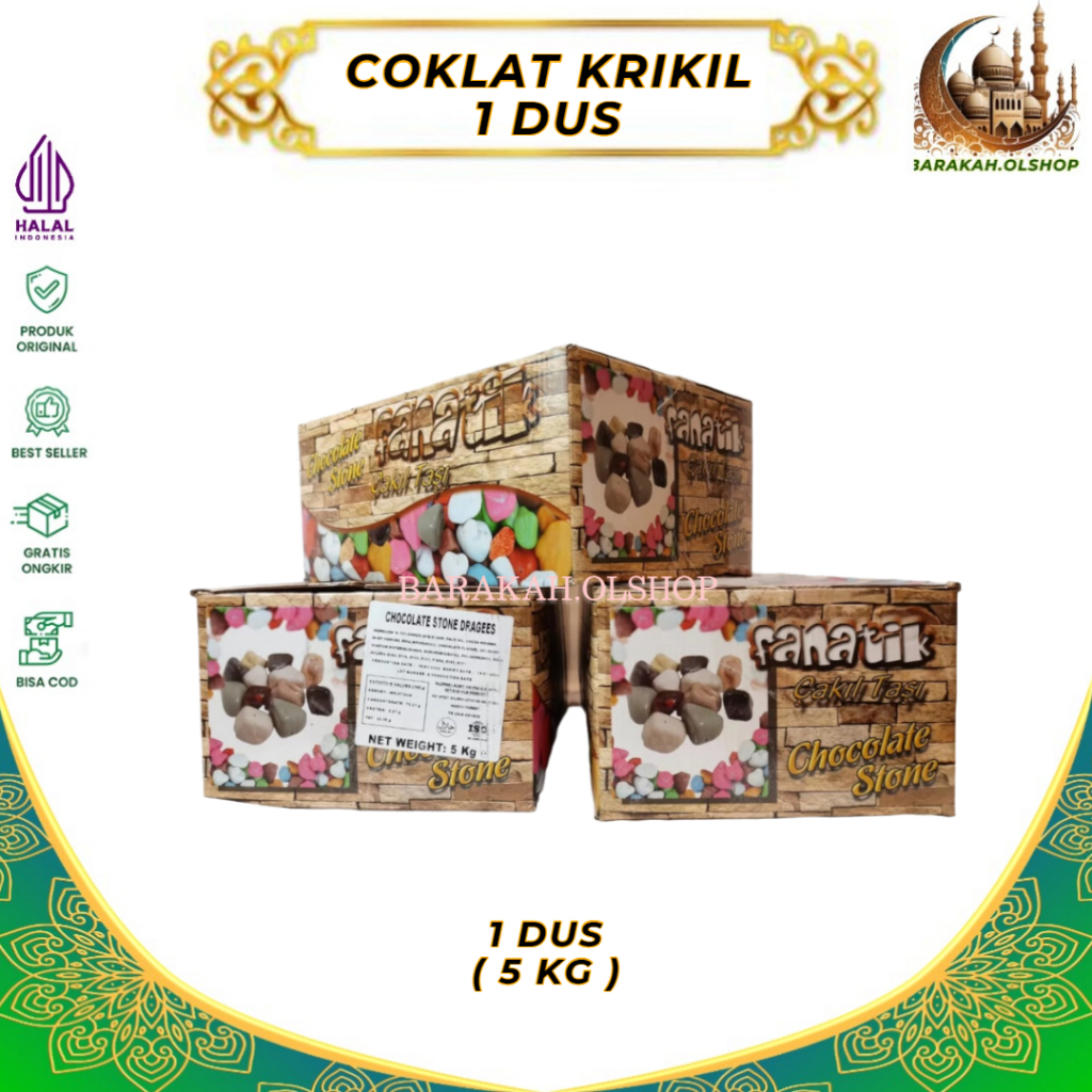 

Çoklat Kerikil Fanatik 5kg Kemasan Original 100% Turkey Stone Chocolate Cokelat Arab (Baru Exp 2026)