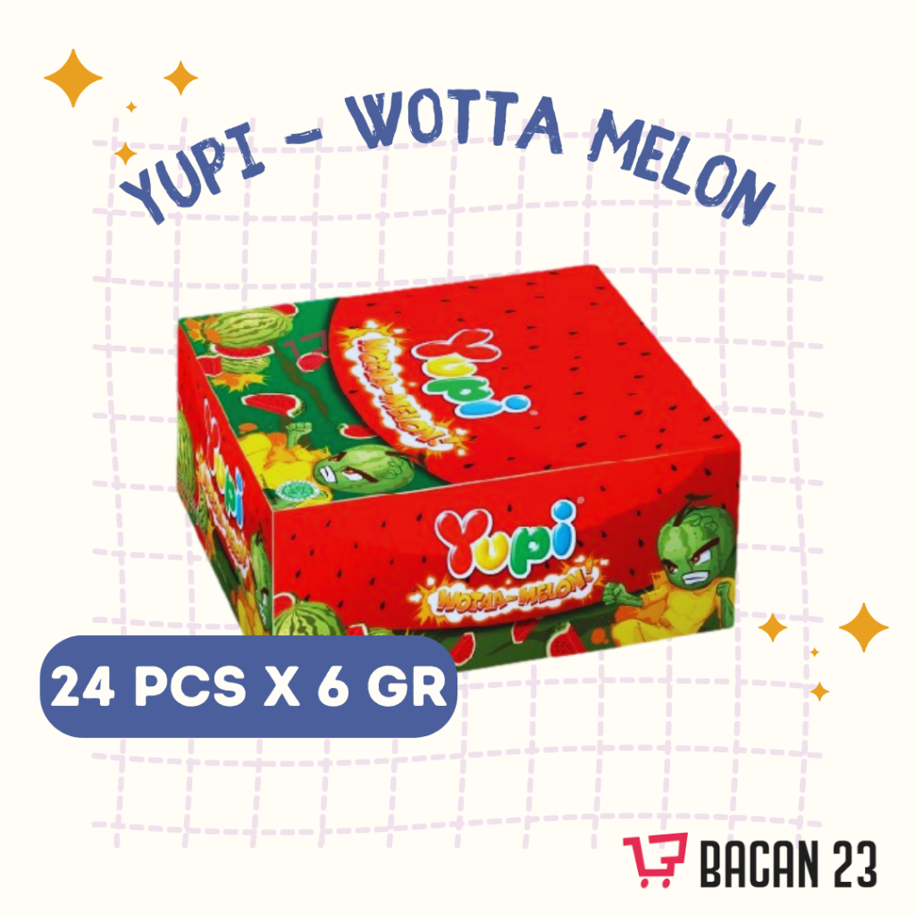 

Yupi Wotaa Melon (24 pcs x 6 gr) Yupi Semangka