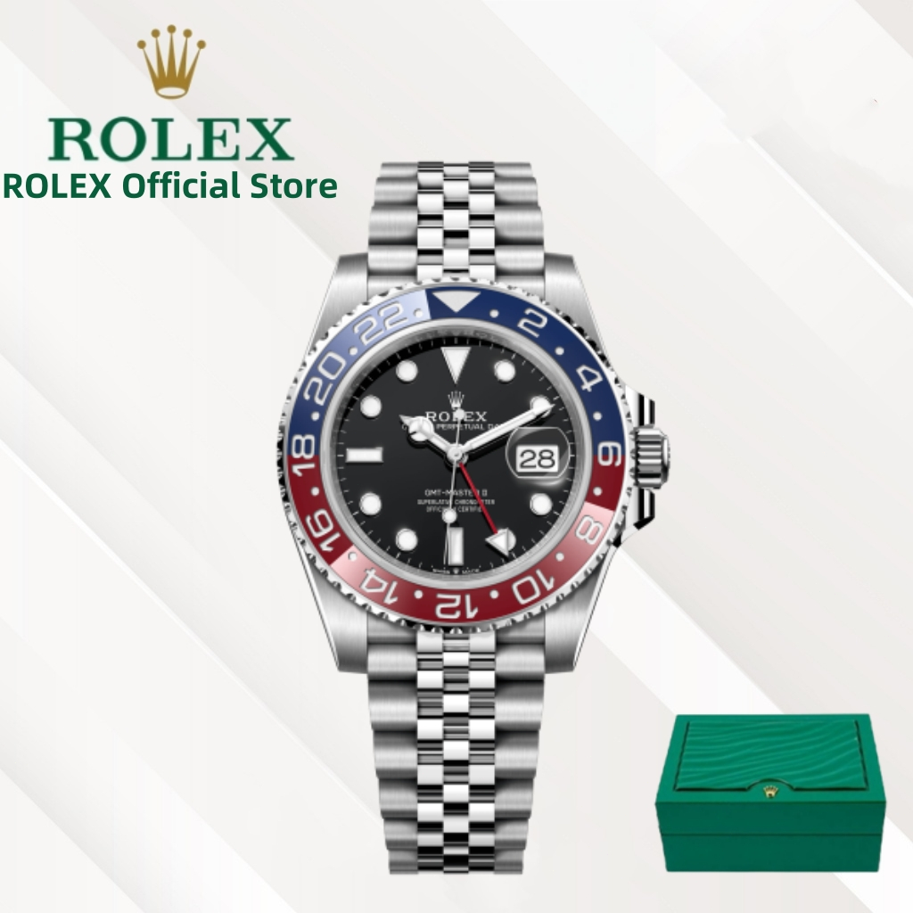 【✅100% ASLI】Original Jam tangan Rolex GMT Master II m126710blro-0001 Automatic 18CT Teflon material 