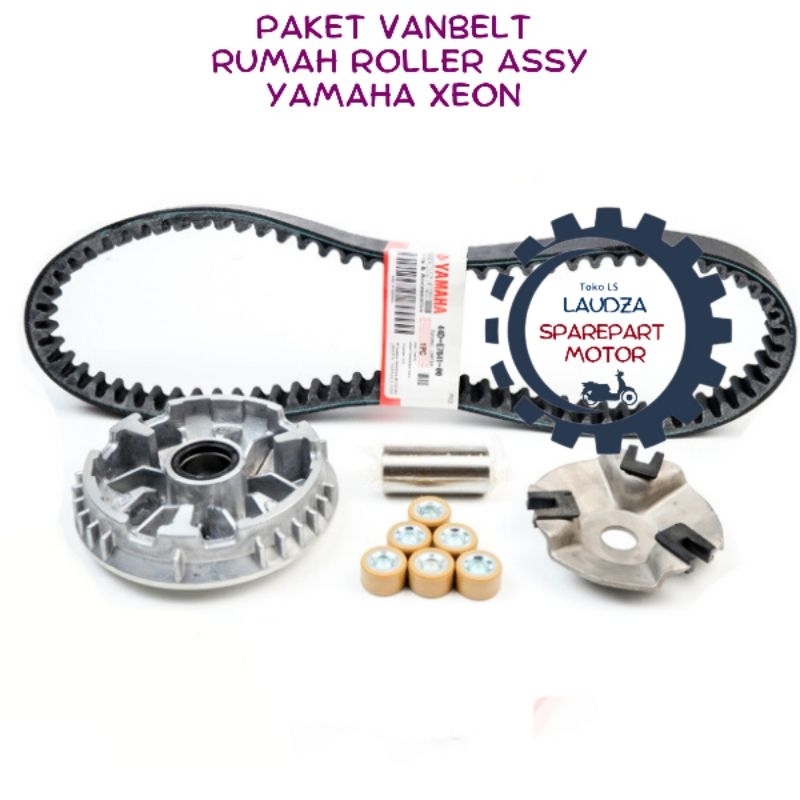 Paket V-belt Vanbelt Rumah Roller Assy Yamaha Xeon karburator / xeon RC / Xeon GT 125 / Xeon Lama  K
