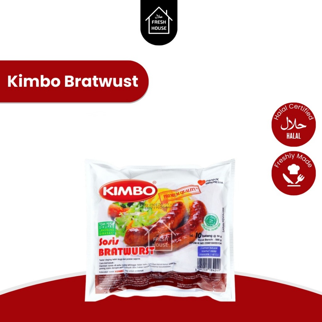 

KIMBO SOSIS BRATWURST ORIGINAL / KEJU / LADA HITAM 500 GR