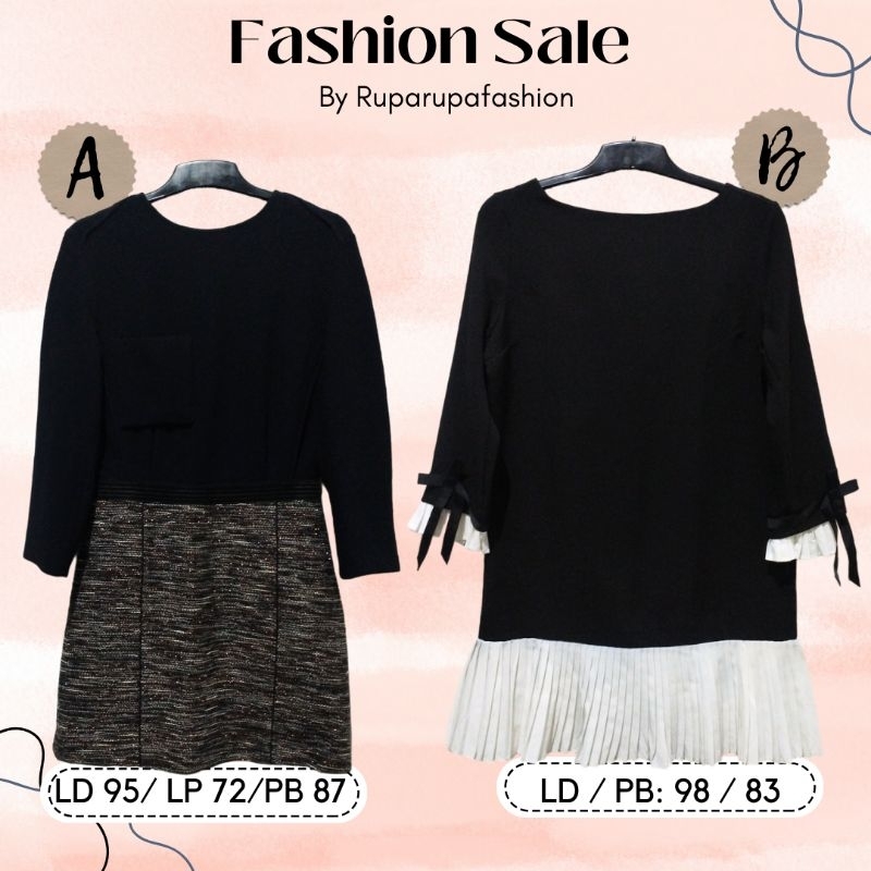 Dress hitam office look kawaii korean style