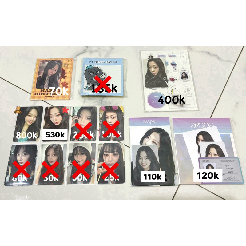 PHOTOCARD AESPA GISELLE BROADCAST MUCORE MD HYPER LINE HOBO BAG ACRYLIC STAND KEYRING DECO LENTI ID 