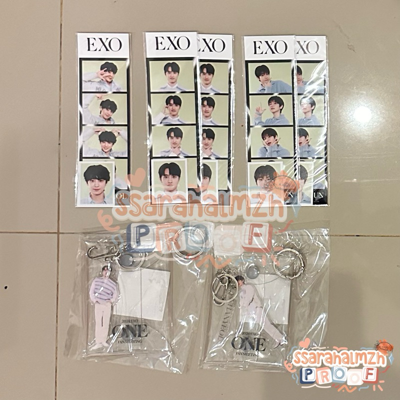 EXO ONE Fanmeeting MD Official photocard pouch keyring 4 cut photo set chanyeol baekhyun d.o do kyun