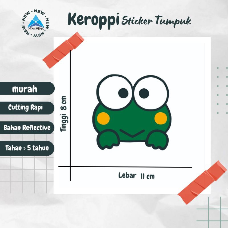 

Cutting Sticker Timbul Tumpuk Reflektif Keroppi
