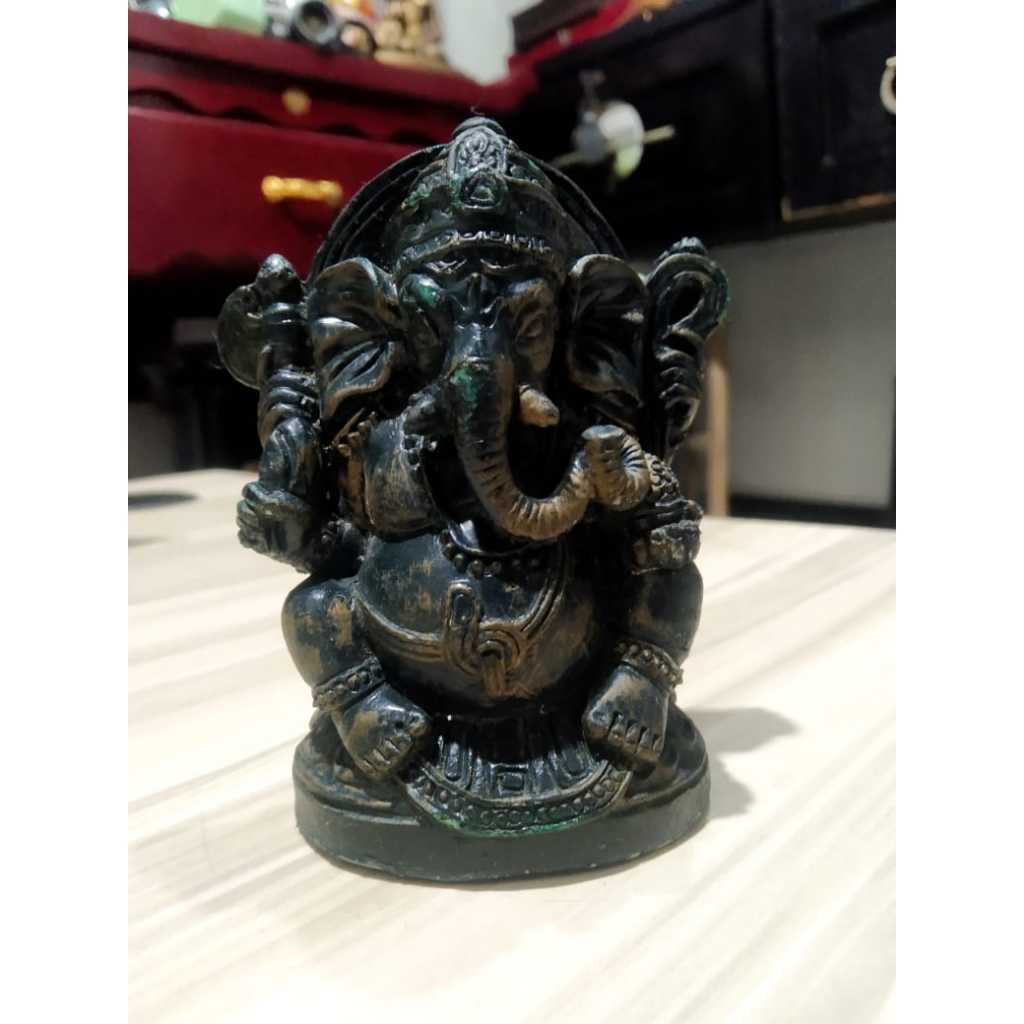 Patung Dewa Ganesha Fiber Kuno Jadul Antik