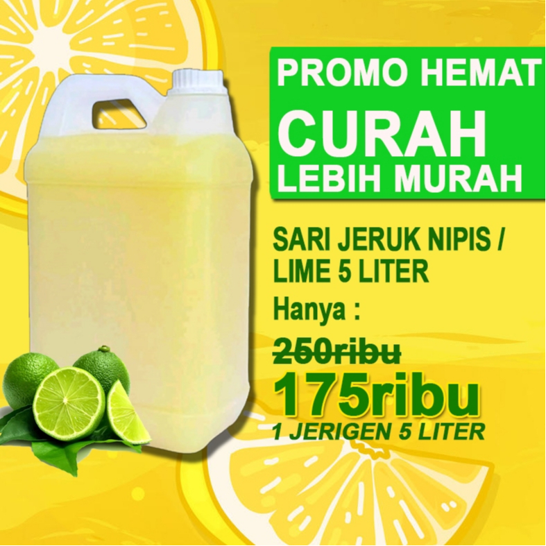 

PROMO HEMAT - SARI JERUK NIPIS / LIME 5 LITER