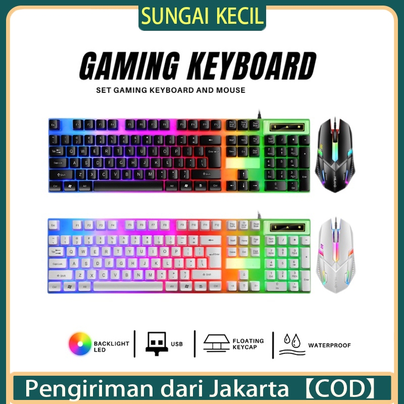 Jovitech Pengukiran Laser Paket Gaming Keyboard dan Mouse RGB G12/ Gaming USB Cable RGB mechanical