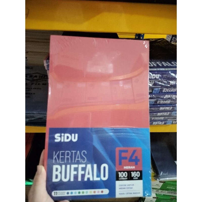 

Kertas Bufallo sidu F4 merah isi 100 lembar