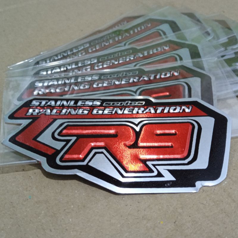 emblem knalpot R9 racing new timbul
