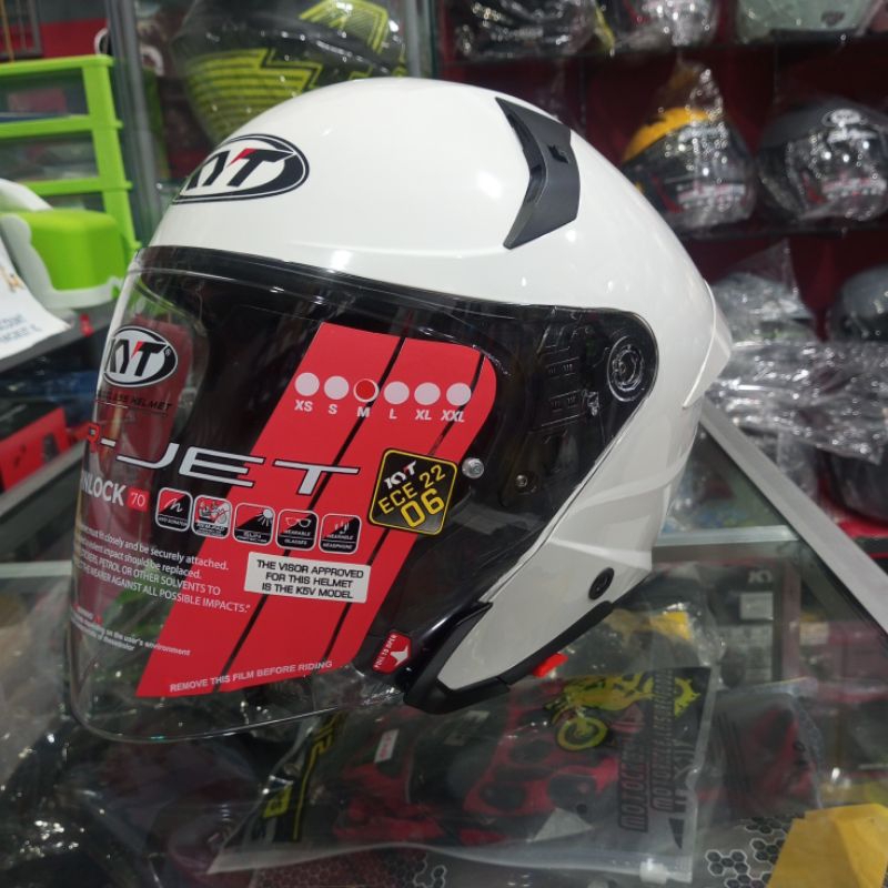 Helm KYT TTR Jet Putih Original