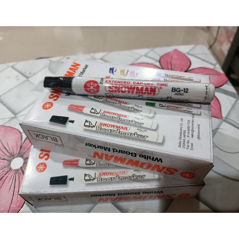 

KODE F1B8 Spidol Snowman whiteboard BG12 warna hitam bisa di hapus