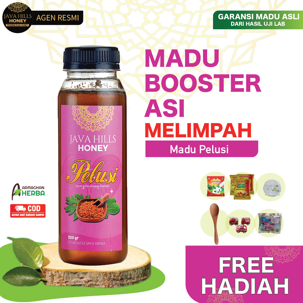 

[ COD + GARANSI ][ GRATIS HADIAH ] MADU JAVA HILLS PELUSI | Booster ASI | Nutrisi Ibu Hamil Netto 320 gr