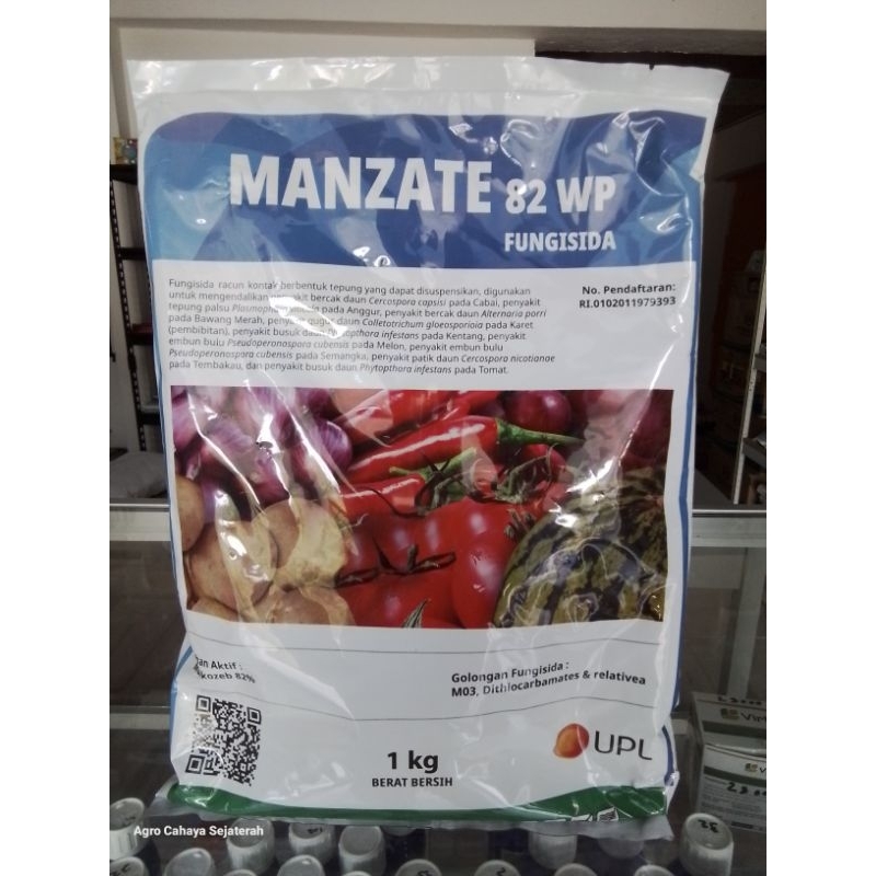 FUNGISIDA MANZATE 82 WP 1KG (mankozeb: 82 %) MENGATASI JAMUR DAN BUSUK DAUN TANAMAN