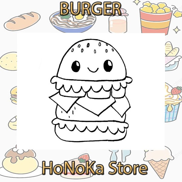 

KERTAS MEWARNAI ANAK TEMA MAKANAN / KERTAS GAMBAR MEWARNAI UNTUK ANAK TK SD - A4 TEBAL 100 gr