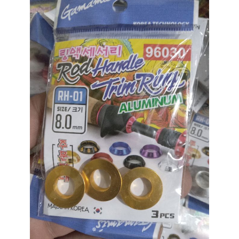 Trim Ring Reel seat joran pancing Alumunium isi 3pcs gagamis trim ring real seat fishing rod handle