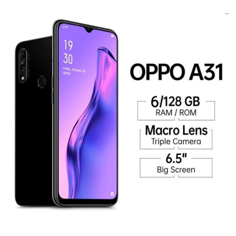 HP oppo A31 RAM 6 128 GB murah handphone smartphone 6.5 inches 8MP+12MP kamera