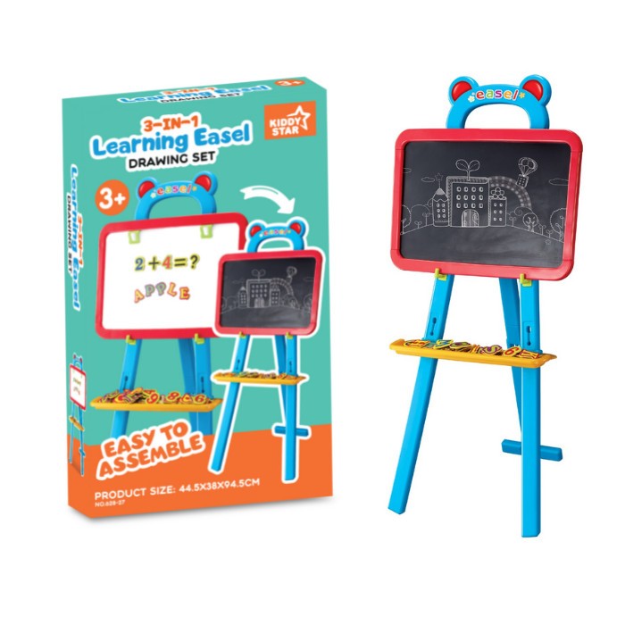 

Kiddy Star Learning Easel 3-in-1 Papan Tulis Belajar