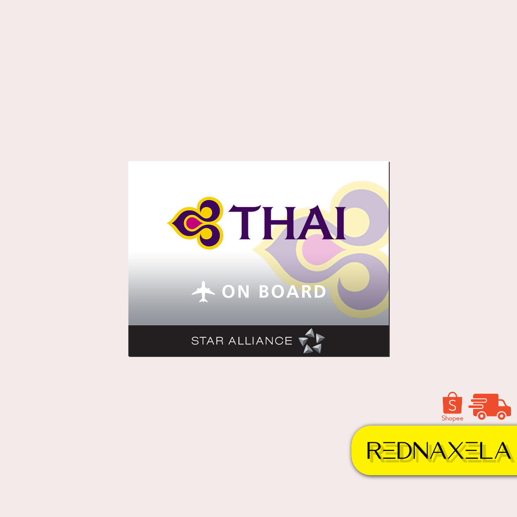 

Stiker Vinyl Thai Airways Stiker Koper On Board Sign Sticker