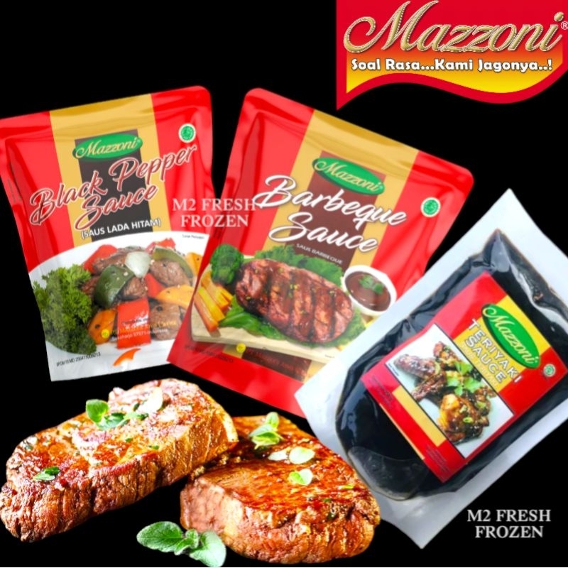 

Saus Mazzoni Barbeque | Teriyaki | Black Paper 250 gram