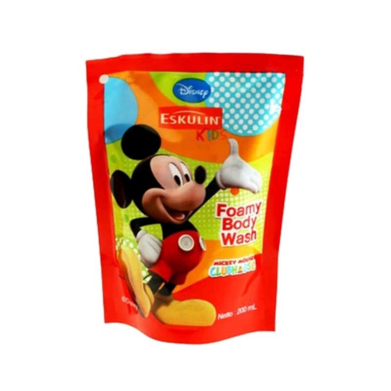 Eskulin kids foamy body wash mickey mouse 200ml