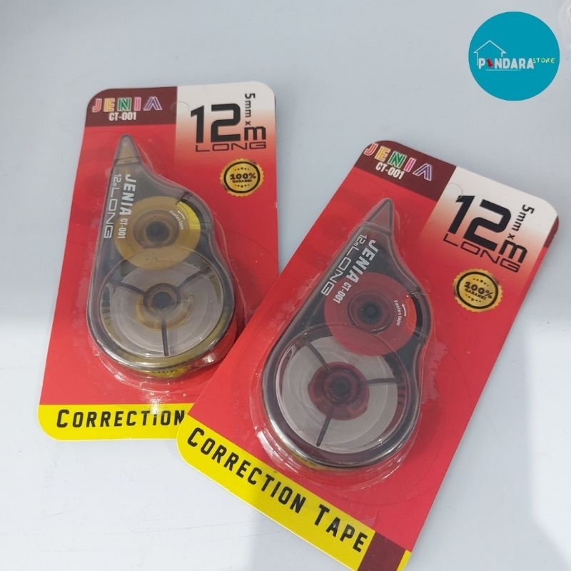 

Tipe-X Pita Kertas 12m - JENIA CORRECTION TAPE