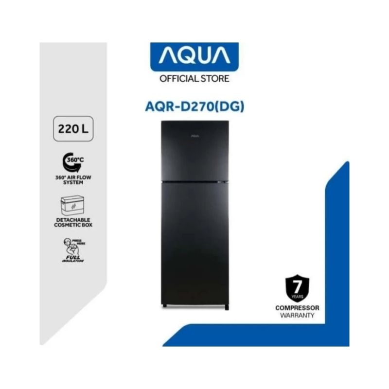 Kulkas Aqua 2 Pintu AQR D270DG No Frost