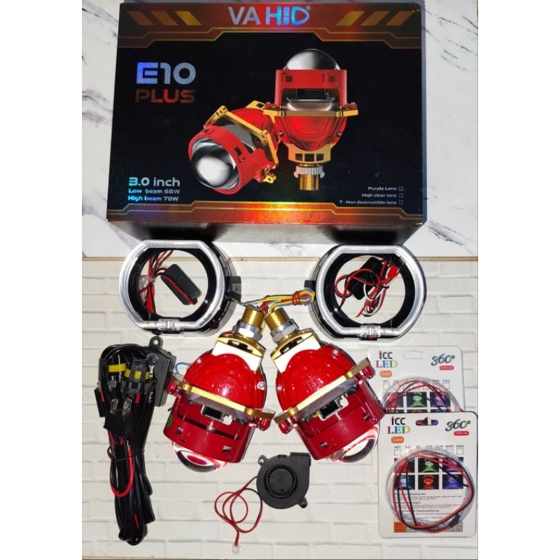PAKET LENGKAP BILLED VAHID E10 PLUS 3 INCH 68 WATT FULL SET