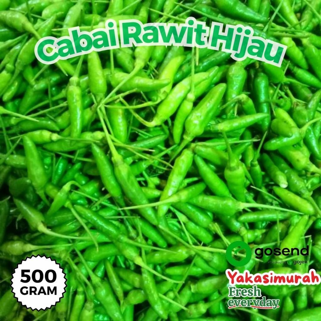 

Cabai Rawit Hijau Ori / Cabe Rawit Hijau Fresh / Cabe Rawit Hijau 500 gram