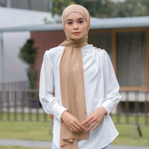 Adeola Scarf - Noura Pashmina Instan - Pashmina Inner - Almond