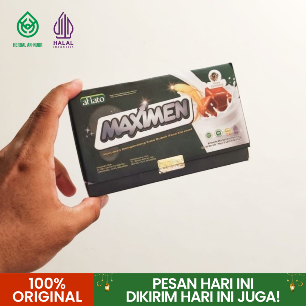 

MAXIMEN Susu Stamina Pria Pertama di Indonesia 1 Box (isi 3 saset)