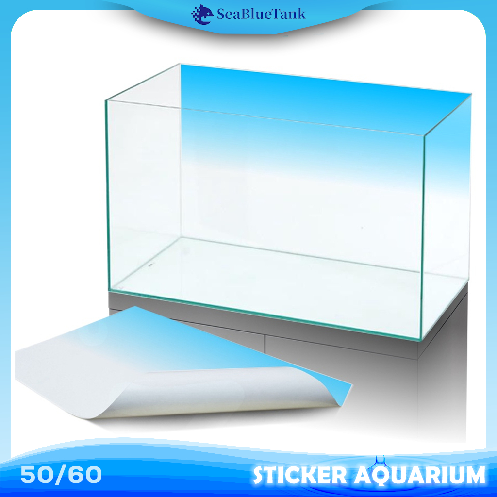 SBT Background Aquarium GRADASI, 50/60 Stiker Aquarium , Wallpaper Aquarium, Aquascape, Stiker belak