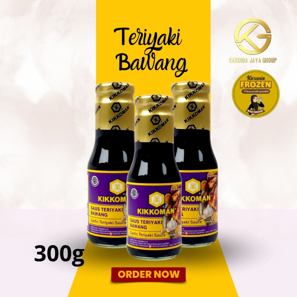 

Kikkoman Saus Teriyaki Bawang Botol 300gr