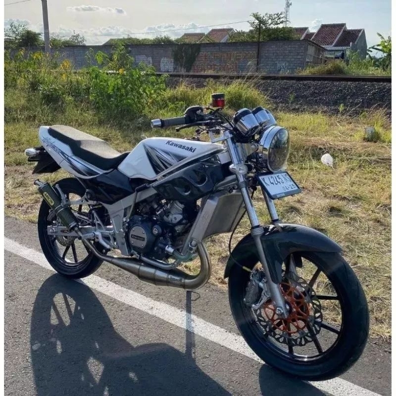 Striping Ori Kawasaki Ninja SS Putih 2013 Stiker Original Ninja SS 2013 Putih