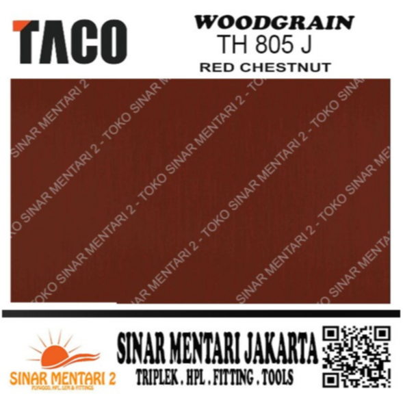 TACO HPL WOODGRAIN TH 805 NT  RED CHESNUT
