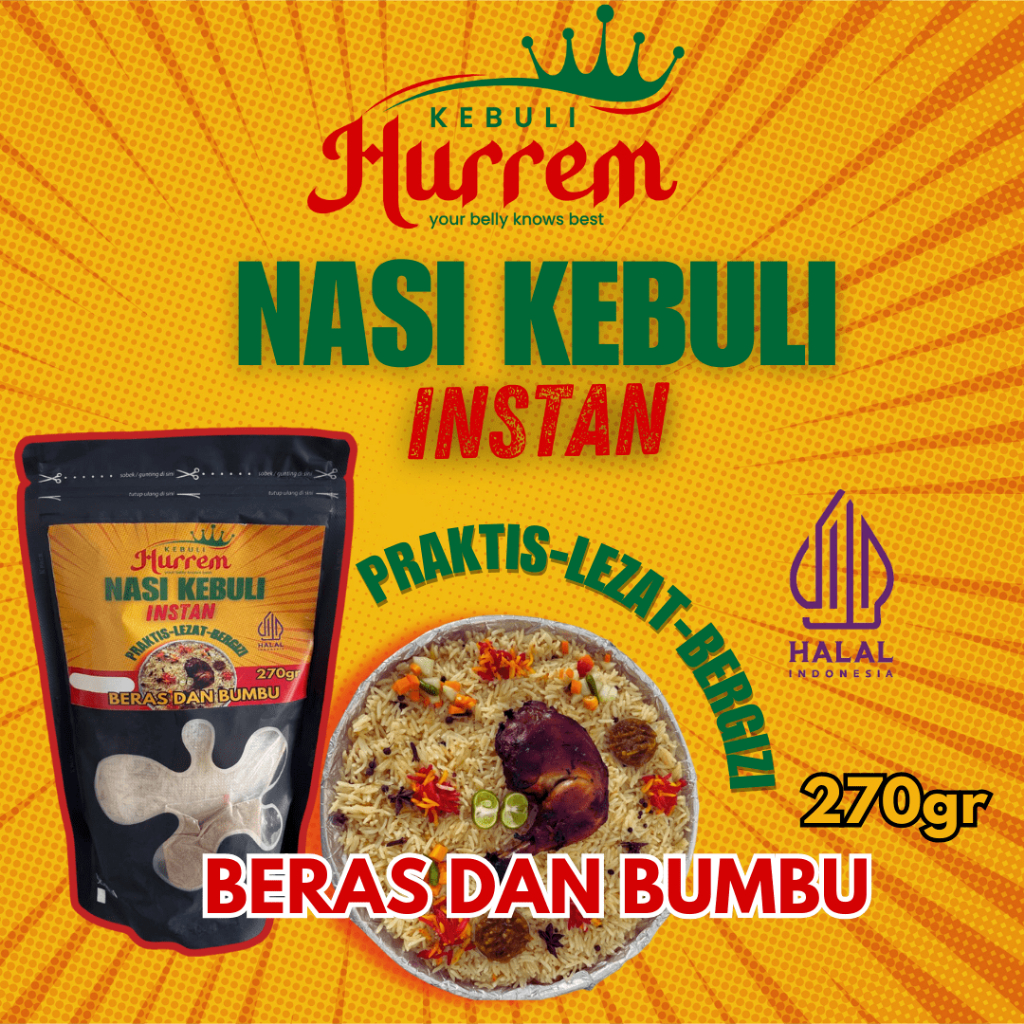 

Nasi Kebuli Instan Praktis Aromatic dan Gurih Cocok untuk 4-6 Porsi