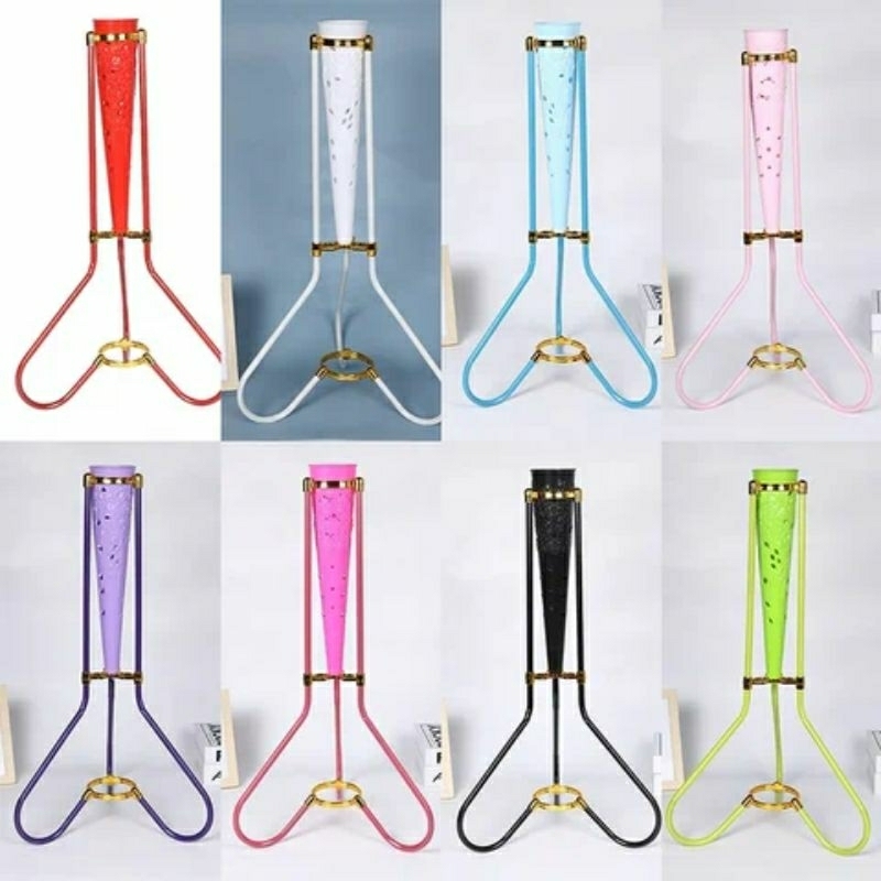 Greenleaf Pot kerucut Plastik tiang besi -pot bunga sudut ruangan