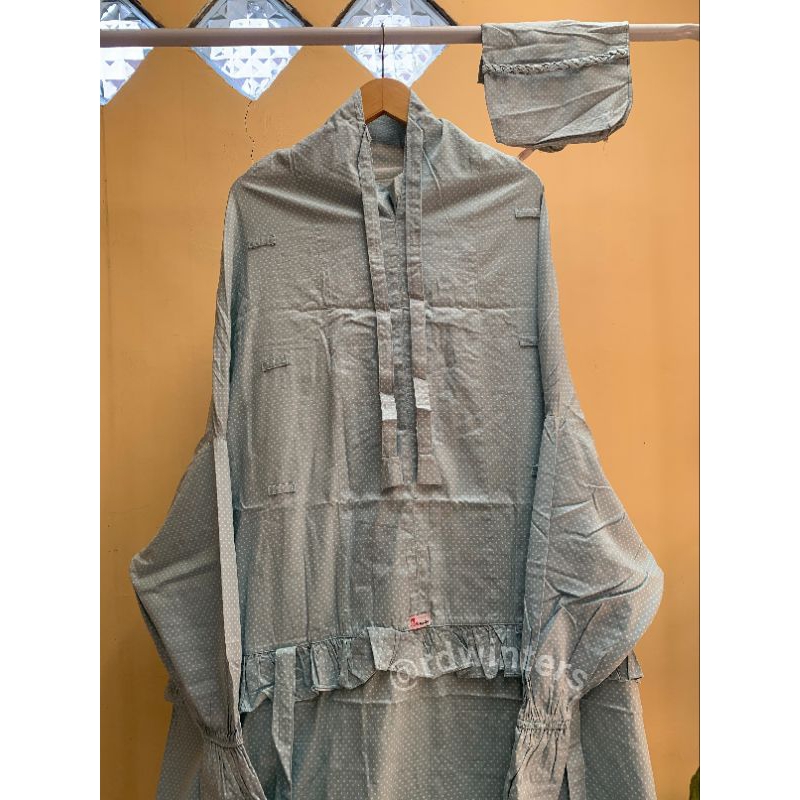 Mukena Terusan Katun Jepang Polkadot